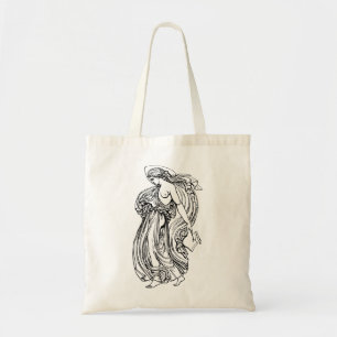 Bacchante Illustration Tote Bag