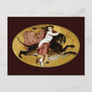 Bacchante On A Panther Postcard
