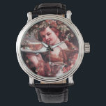 BACCHUS, GRAPES AND WHITE WINE WATCH<br><div class="desc">Elegant design  .Classic Renaissance Italian masterpiece by Guido Reni .</div>
