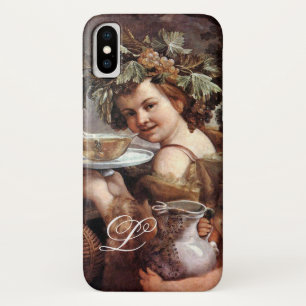 BACCHUS WITH GRAPES AND WINE MONOGRAM Case-Mate iPhone CASE
