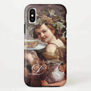 BACCHUS WITH GRAPES AND WINE MONOGRAM Case-Mate iPhone CASE