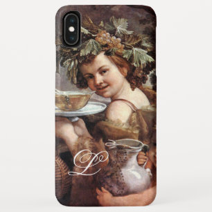 BACCHUS WITH GRAPES AND WINE MONOGRAM Case-Mate iPhone CASE