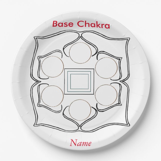 Bace Chakra for a workshop Paper Plate (Front)