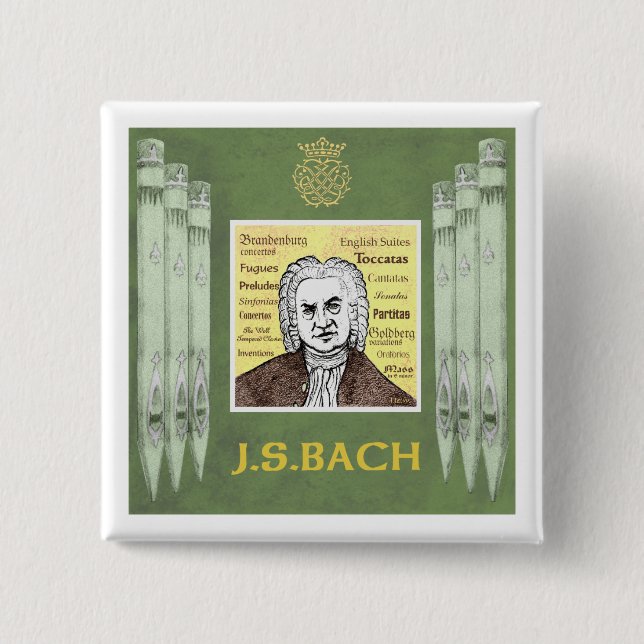 BACH 15 CM SQUARE BADGE (Front)