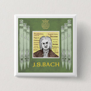 BACH 15 CM SQUARE BADGE