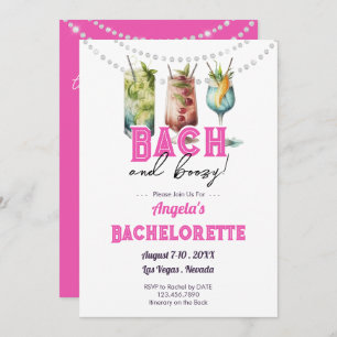 Bach and Boozy Bachelorette Party itinerary Invitation