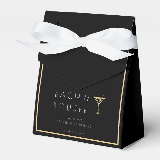 Bach and Boujee Bachelorette Party Favour Box (Front Side)