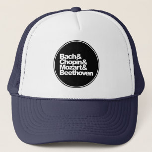 Bach and Chopin and Mozart and Beethoven Trucker Hat