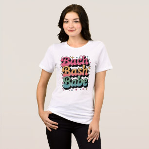 Bach Bash Babe Bachelorette T-Shirt – Fun Retro  Tri-Blend Shirt