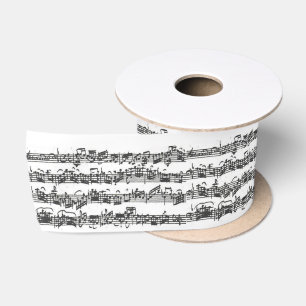 Bach Cello Suite Music Manuscript Satin Ribbon