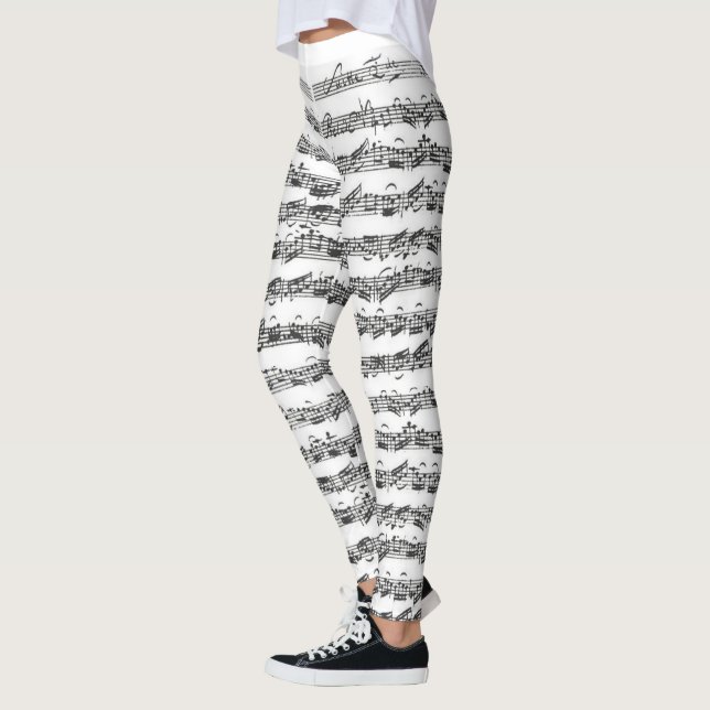 Bach Cello Suite Original Notation Leggings (Left)
