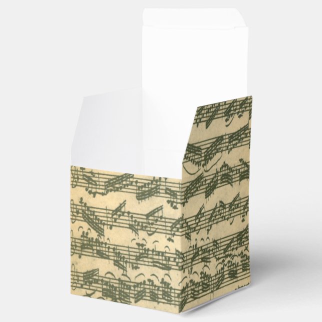 Bach Chaconne Manuscript for Solo Violin Favour Box (Opened)