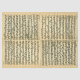 Bach Chaconne Manuscript for Solo Violin Tissue Paper
