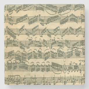 Bach Chaconne Manuscript Stone Coaster