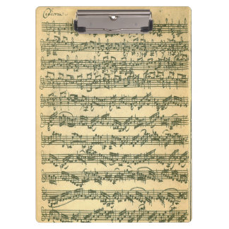 Bach Chaconne Violin Music Manuscript Clipboard