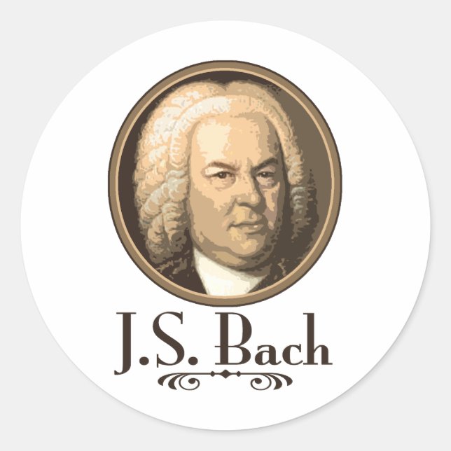Bach Classic Round Sticker (Front)