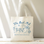 Bach club beach seashells bridesmaids gifts custom tote bag<br><div class="desc">The Bach Club Seashells and wedding bells coastal bachelorette party favors bridesmaids gifts personalized tote bag, last toast on the coast bridesmaids gifts custom tote bag, bridal shower favors, bridal party favors, hen night favors, personalized shirt bag favors, wedding favors, personalized bachelorette party favors, practical bridesmaids gifts, beach party favors,...</div>