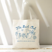 Bach club beach seashells bridesmaids gifts custom
