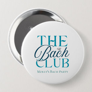 Bach Club Modern Simple Blue Bachelorette Party 10 Cm Round Badge