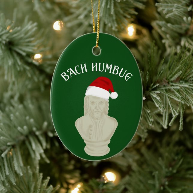 Bach Humbug Funny Classical Music Themed Ceramic Tree Decoration (Tree)
