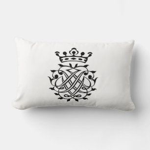 Bach Insignia, Siegel, Seal, Crest, Monogram Lumbar Cushion