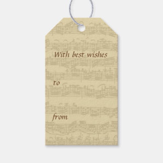 Bach Music Manuscript All Occasion Gift Tags