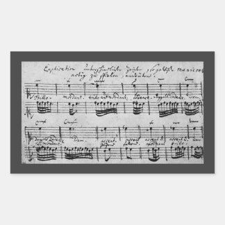 Bach Ornamentation Explanation Rectangular Sticker
