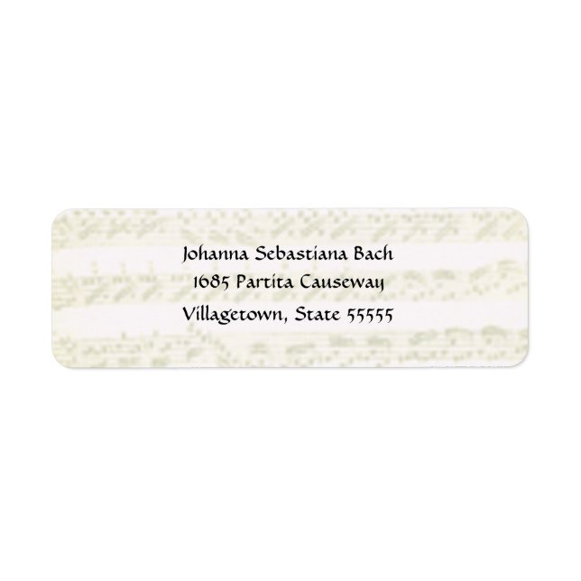 Bach Partita Address Label (Front)