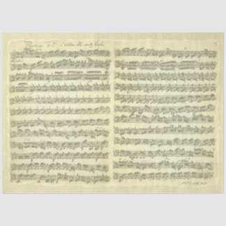 Bach Partita for Solo Violin Music Manuscript Tissue Paper