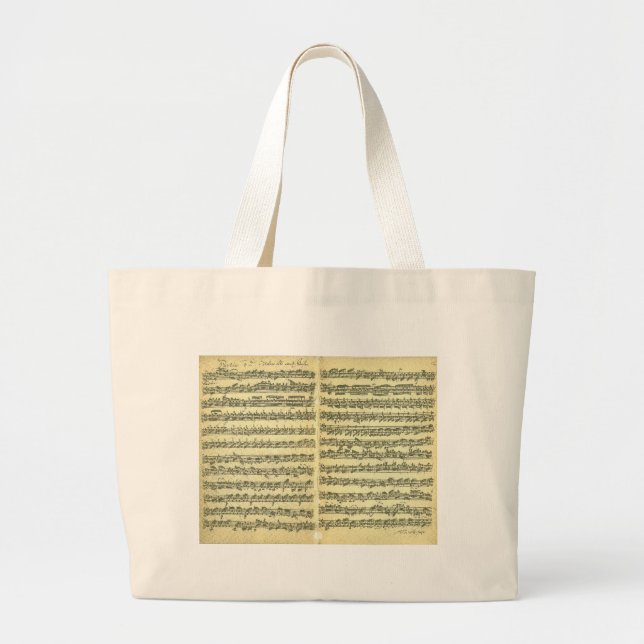 Bach Partita Large Tote Bag (Front)