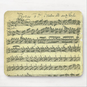 Bach Partita Music Manuscript for Solo Violin Mouse Pad