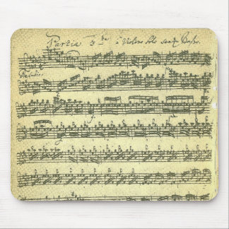 Bach Partita Music Manuscript for Solo Violin Mouse Pad