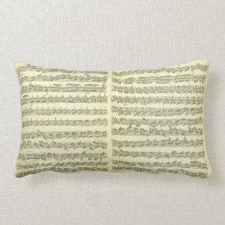 Bach Partita Music Manuscript for Violin Solo Lumbar Cushion