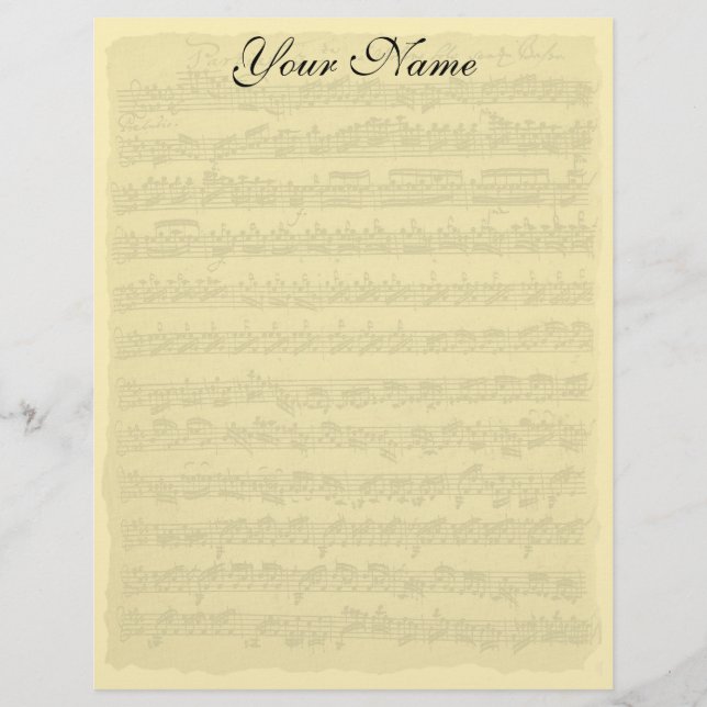 Bach Partita Writing Paper (Front)