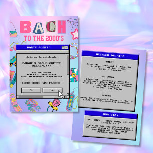 Bach To The 2000's Y2K Bachelorette Weekend Invitation