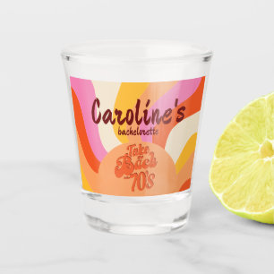 Bach to the 70s Retro Groovy Sunset Bachelorette Shot Glass