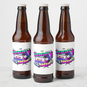 bach to the 90s beer bottle label