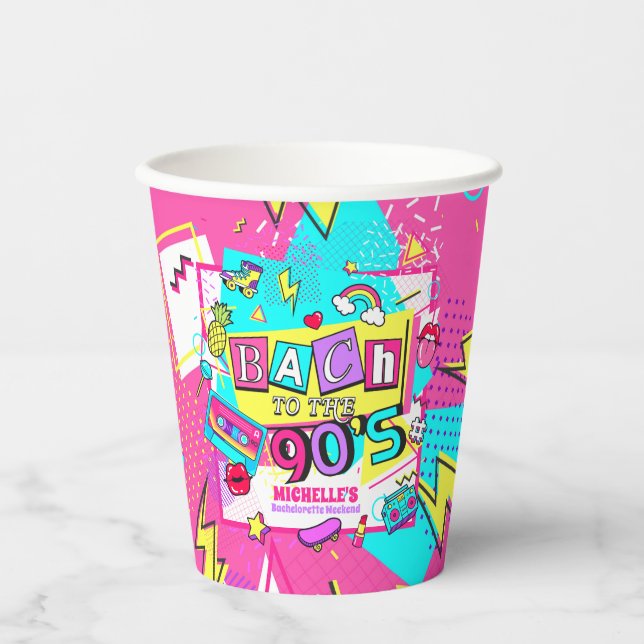 Bach to the 90's paper cups (Front)