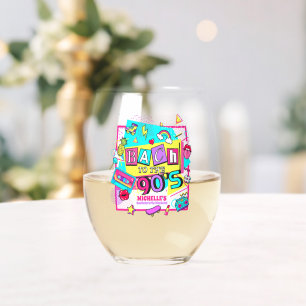 Bach to the 90's stemless wine glass