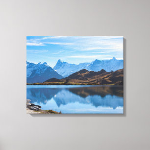Bachalpsee Lake Mountain Modern Canvas Print