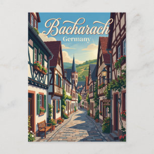 Bacharach Old Town Alley Germany Postcard
