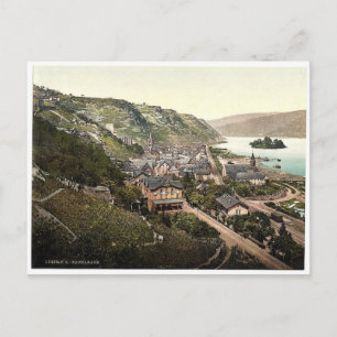 Bacharach, the Rhine, Germany rare Photochrom Postcard