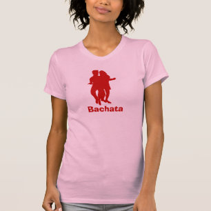 Bachata Bachata Latin Dancers Silhouette Pink Tee