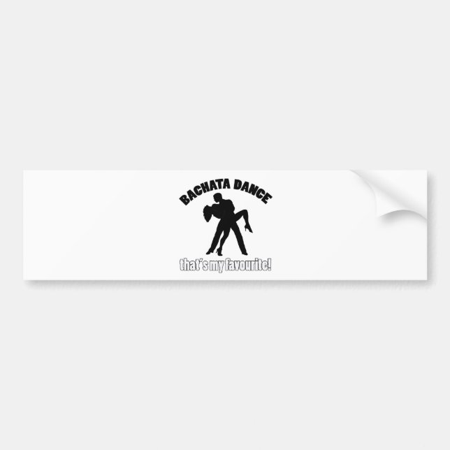 Bachata dance designs bumper sticker (Front)