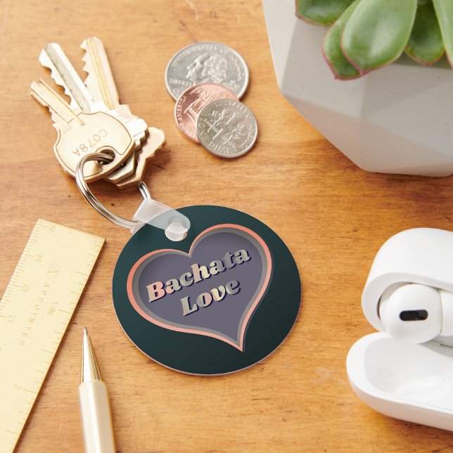 Bachata love heart key ring (Creator Uploaded)