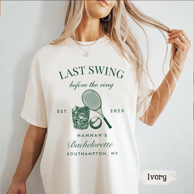 Bache Green Last Swing Before The Ring Tennis T-Shirt (Creator Uploaded)