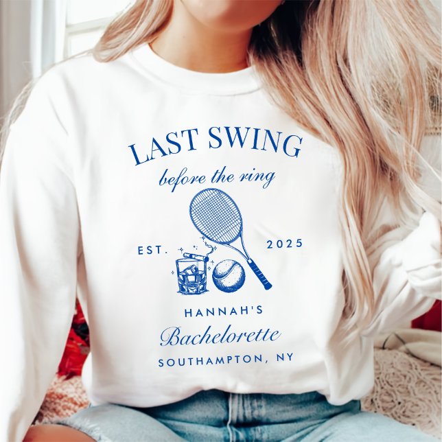 Bache Pink Last Swing Before The Ring Tennis Sweatshirt (Creator Uploaded)