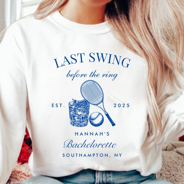 Bache Pink Last Swing Before The Ring Tennis Sweatshirt (Creator Uploaded)