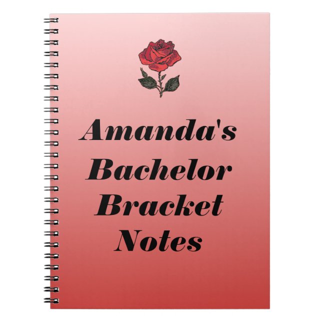 Bachelor Bracket Notes Spiral Notebook (Front)