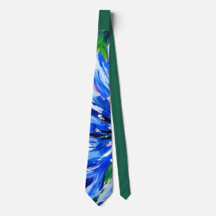 Bachelor Button Flower Tie
